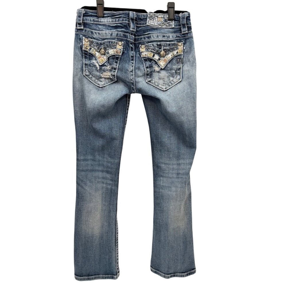 Miss Me Jeans - Signature Slim Boot - Women's SZ 27 - Embellished Flap Pocket - Picture 2 of 11